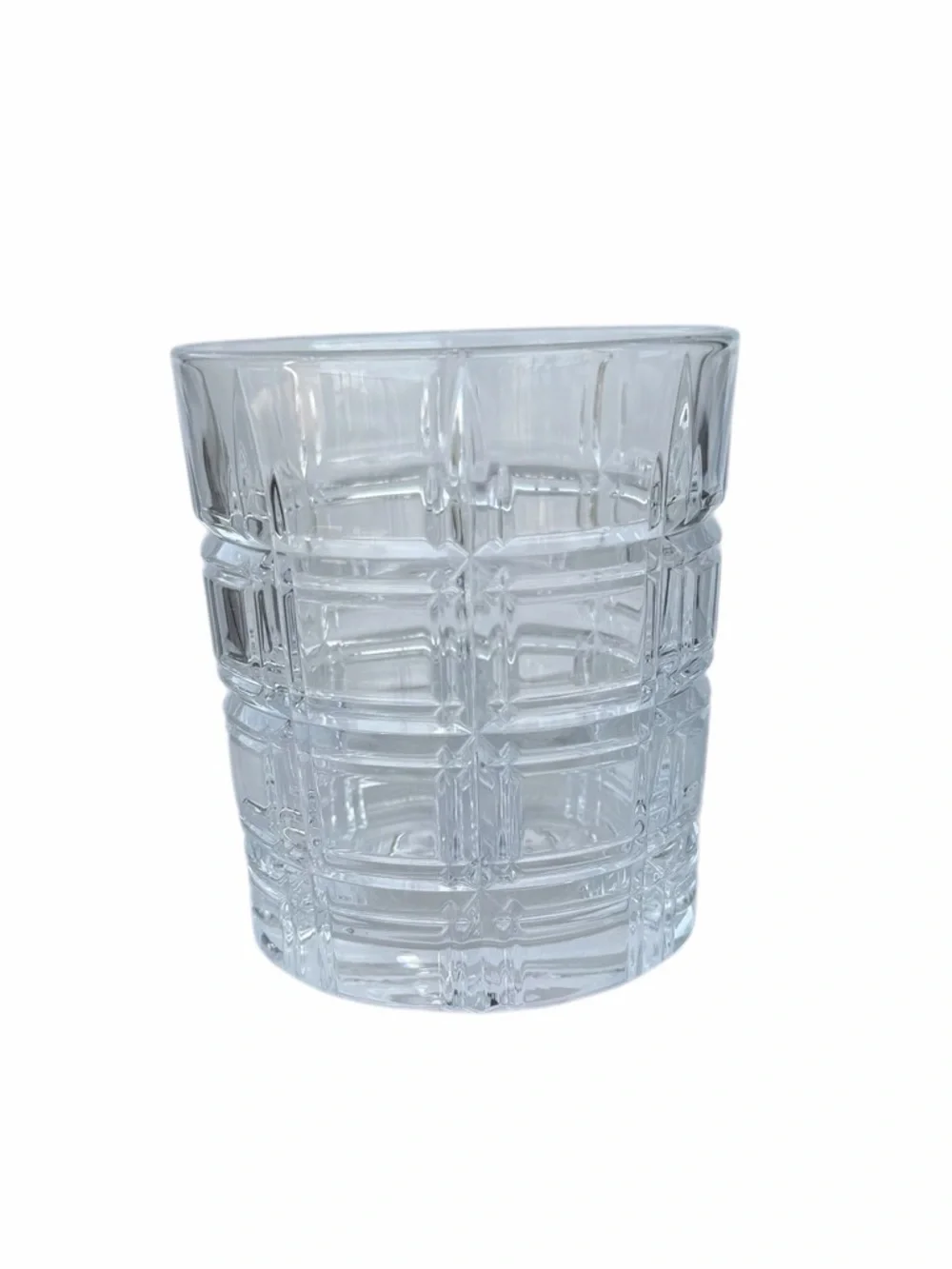 Marquis by Waterford Crystal Crosby Double Old Fashion 2-Piece Glass Set Plaid